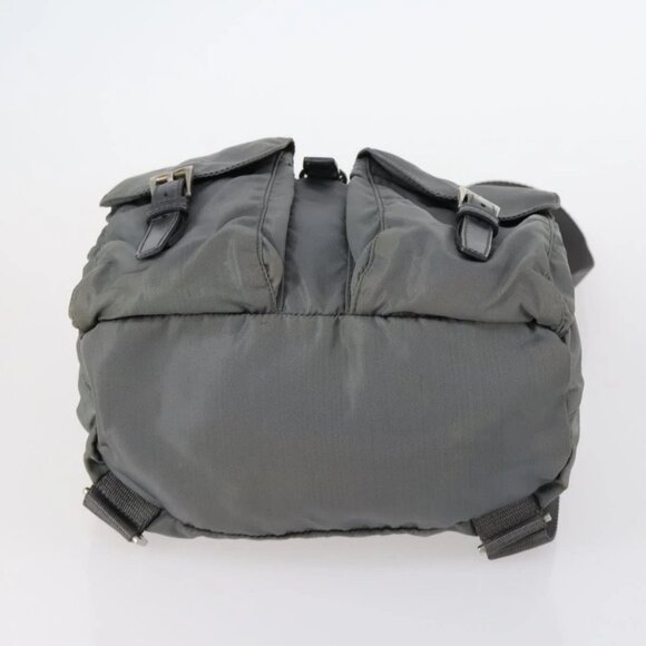 PRADA Backpack Nylon Gray Silver Auth kk572 main image 10